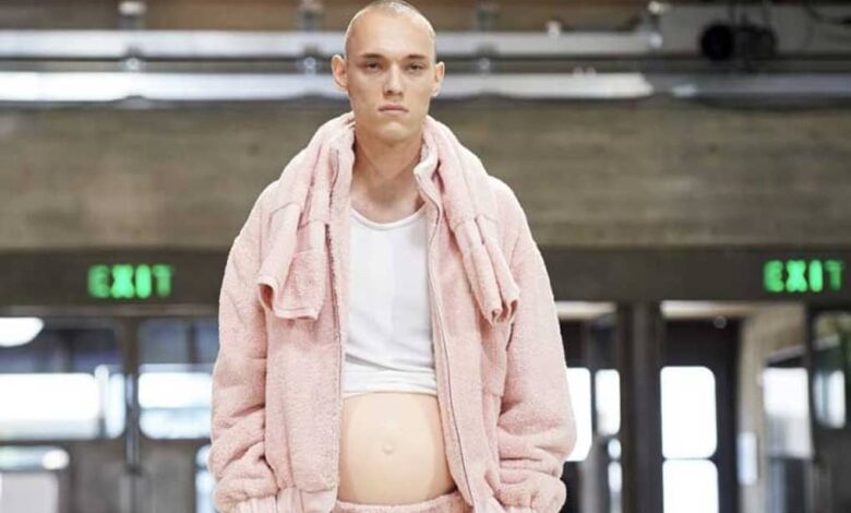 Embarazada y flower power en la Semana de la Moda Masculina de Londres
