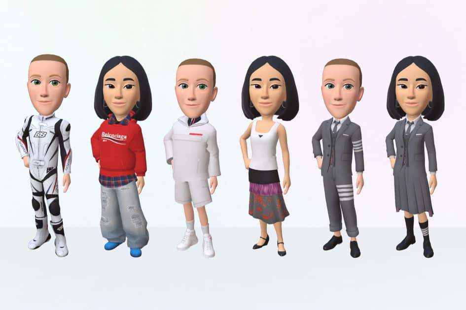 En la nueva tienda Meta, los avatares podrán vestirse de Balenciaga, Prada y Thom Browne