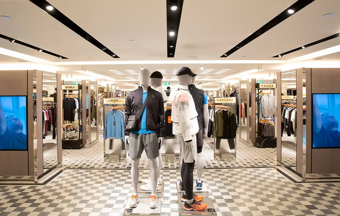 Harrods abre una sala dedicada a la ropa deportiva en el piso renovado para hombres