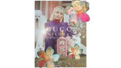 Photo of Miley Cyrus en la campaña Flora Fantasy de Gucci
