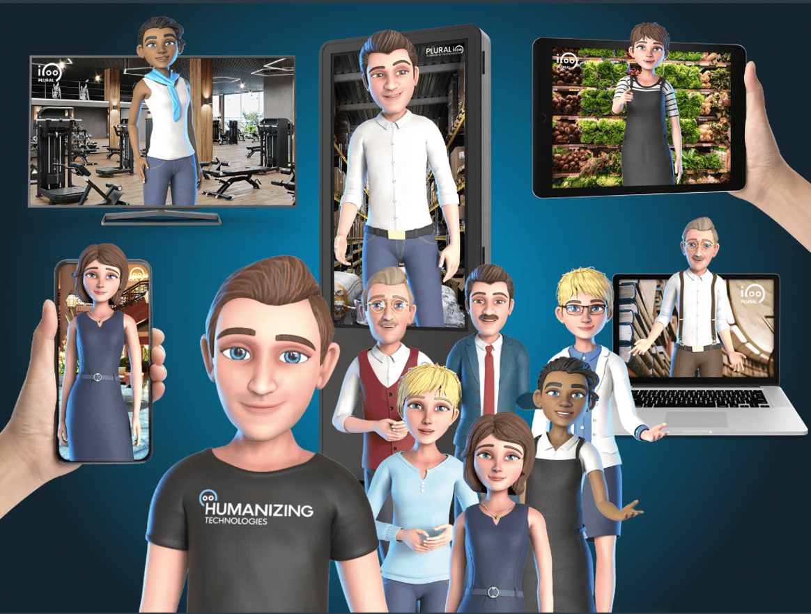Los avatares, como estos ejemplos de Humanizing Technologies, pueden ayudar a los clientes, promover la diversidad y mostrar lealtad a la marca.