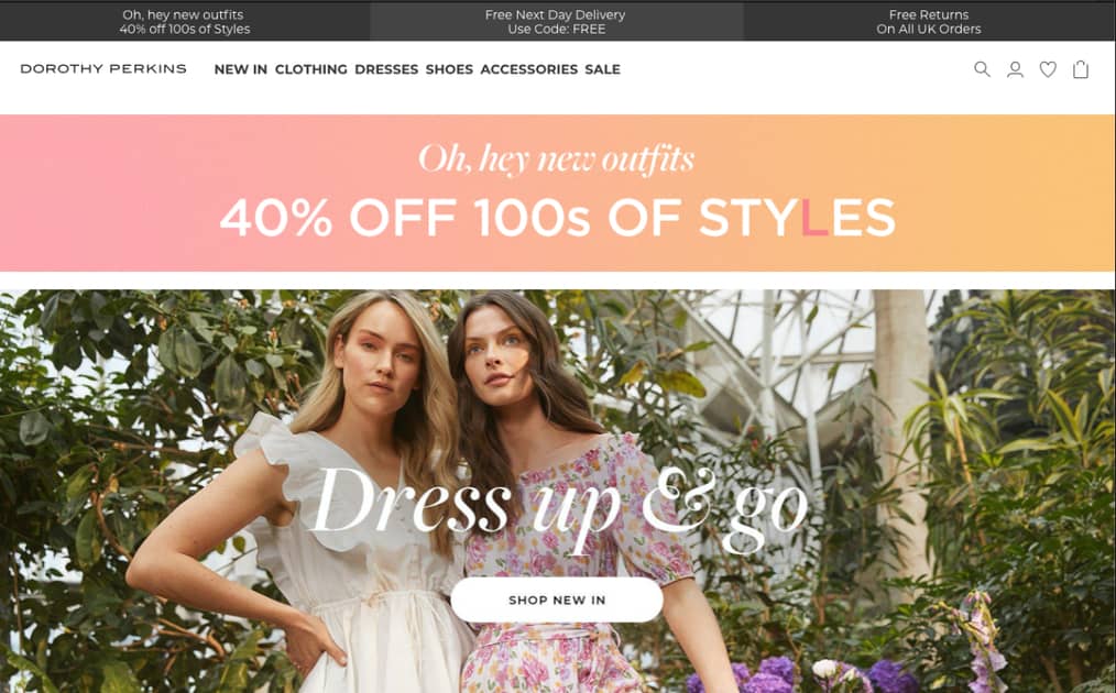 Boohoo lanza nuevos sitios web de Dorothy Perkins, Wallis y Burton